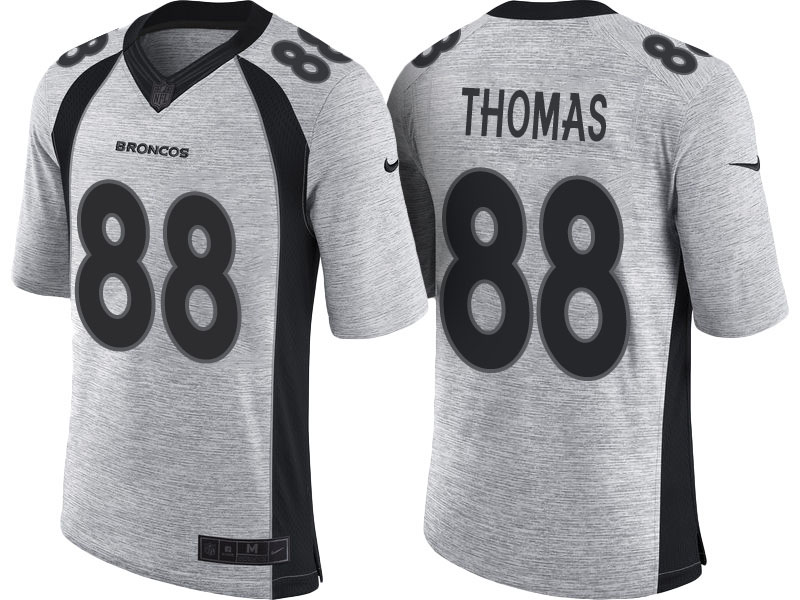 Denver Broncos #88 Demaryius Thomas 2016 Gridiron Gray II Limited Jersey