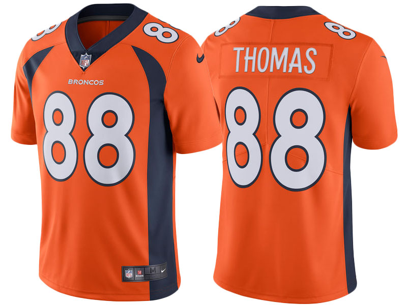 2017 Denver Broncos #88 Demaryius Thomas Orange Vapor Untouchable Limited Jersey