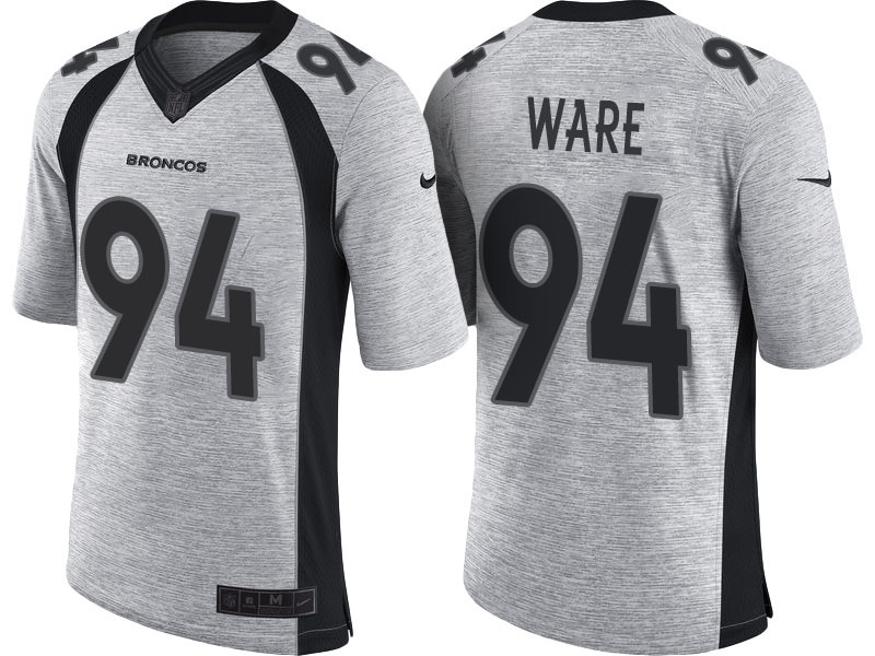 Denver Broncos #94 DeMarcus Ware 2016 Gridiron Gray II Limited Jersey