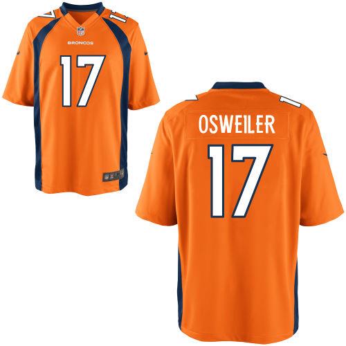 Denver Broncos #17 Brock Osweiler Orange Game Jersey