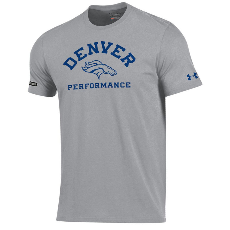 Denver Broncos Gray Under Armour NFL Combine Authentic Arch Logo Performance T-Shirt