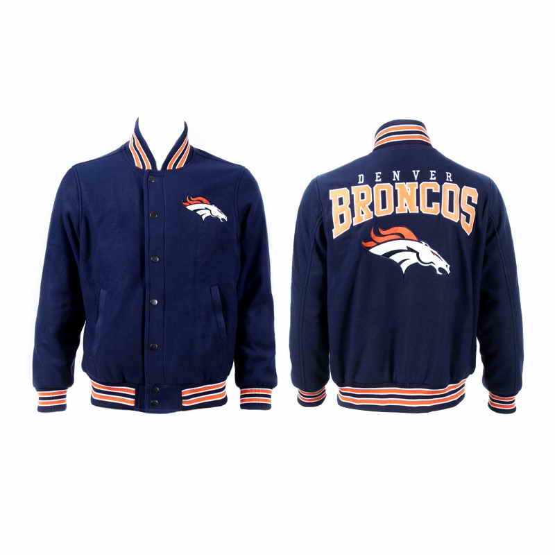 Denver Broncos JH Design Navy Blue Domestic Team Color Jacket