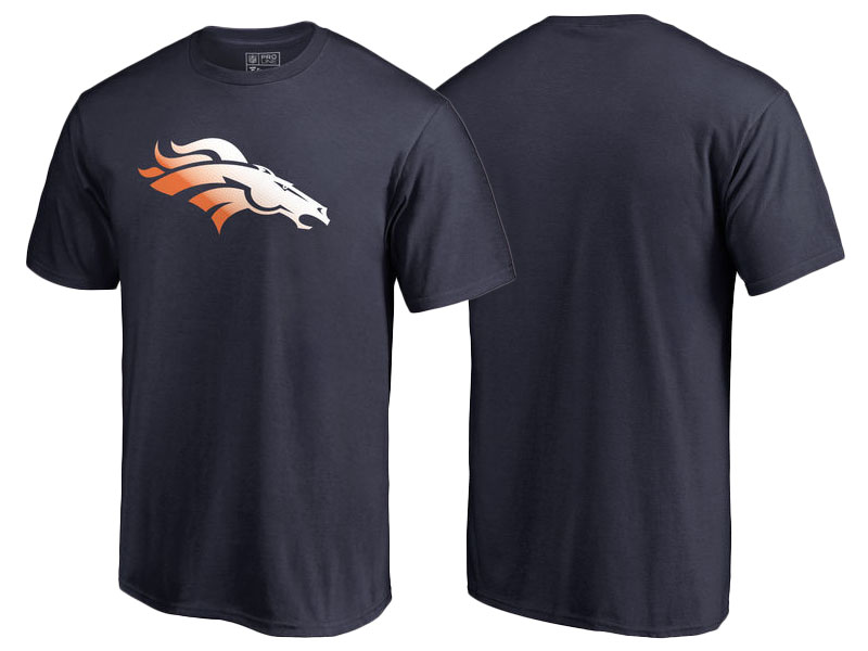 Denver Broncos Navy Gradient Logo T-Shirt