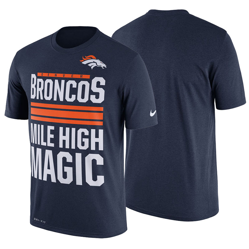 Denver Broncos Navy Legend Local Fans Performance T-Shirt