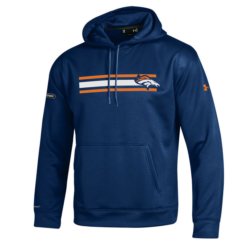 Denver Broncos Navy Under Armour NFL Combine Authentic Fleece Pullover Hoodie