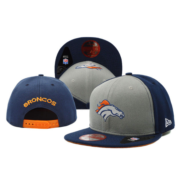 Denver Broncos New Era Navy Blue/Gray On Field Fitted Snapback Hat