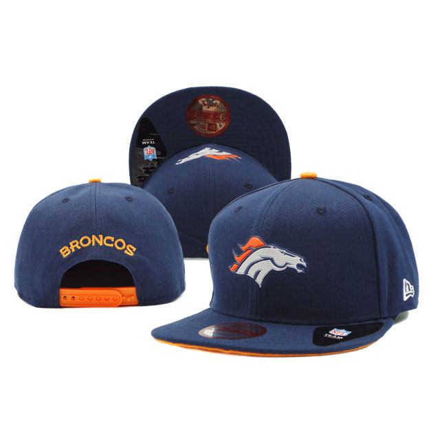 Denver Broncos New Era Navy Blue On Field Fitted Snapback Hat