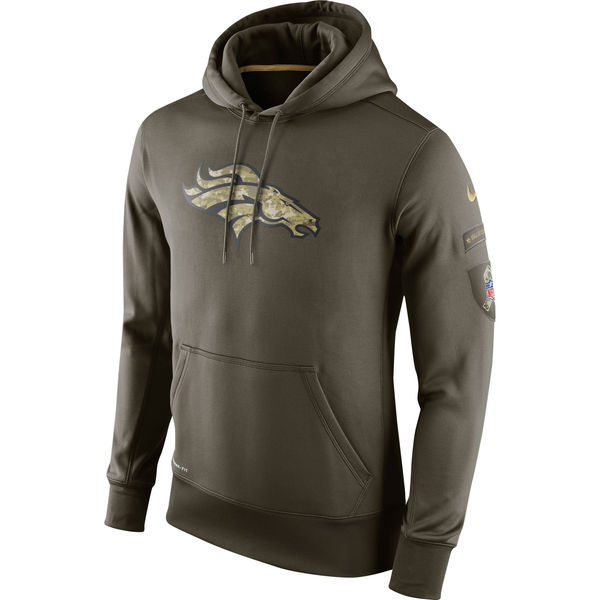 Denver Broncos Salute To Service Olive KO Pullover Hoodie