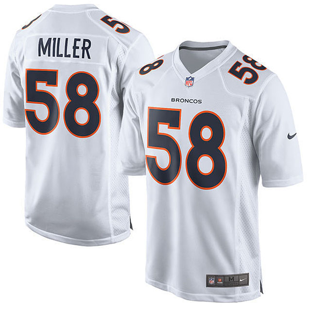 Denver Broncos #58 Von Miller White Game Event Jersey