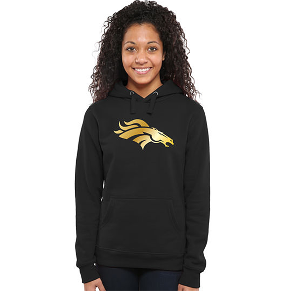 Women's Denver Broncos Black Gold Collection Pullover Hoodie