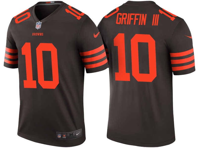 Cleveland Browns #10 Robert Griffin III Brown Color Rush Legend Jersey - Light Up Thursday Night