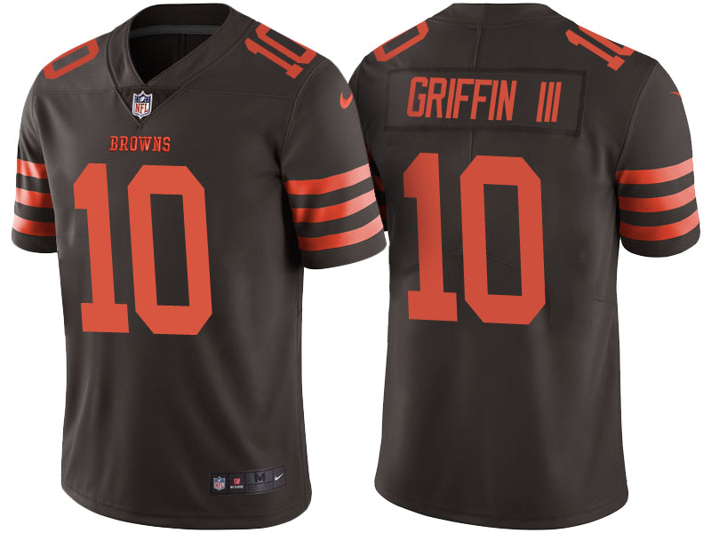 Light Up Thursday Night-Cleveland Browns #10 Robert Griffin III Brown Color Rush Limited Jersey