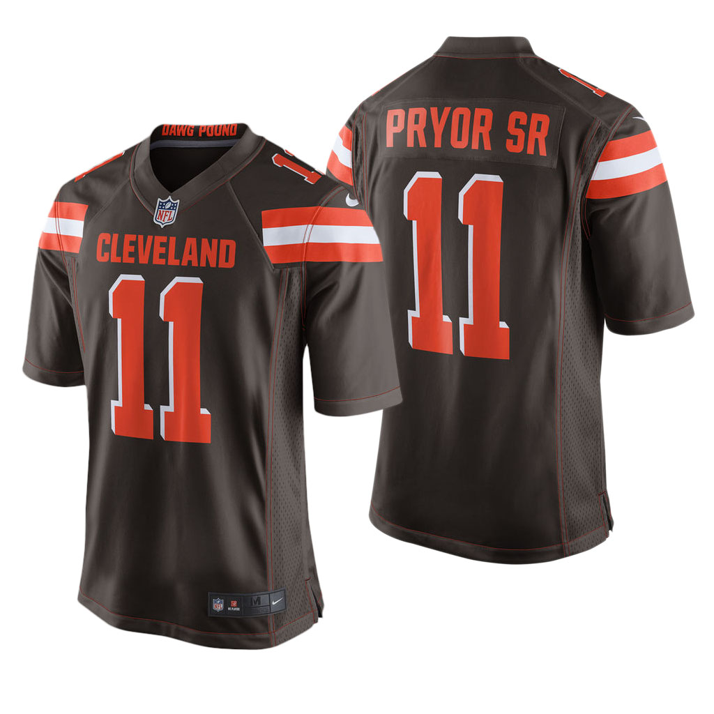 Cleveland Browns #11 Terrelle Pryor Brown Game Jersey