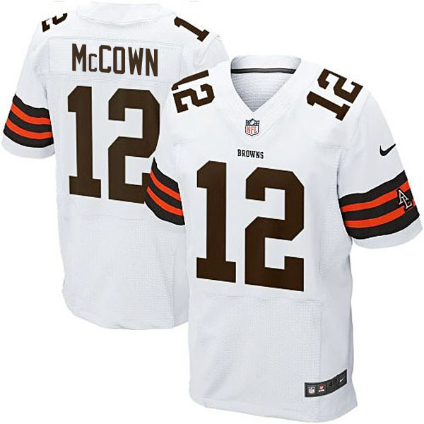 Cleveland Browns #12 Josh McCown Nike White Elite Jersey