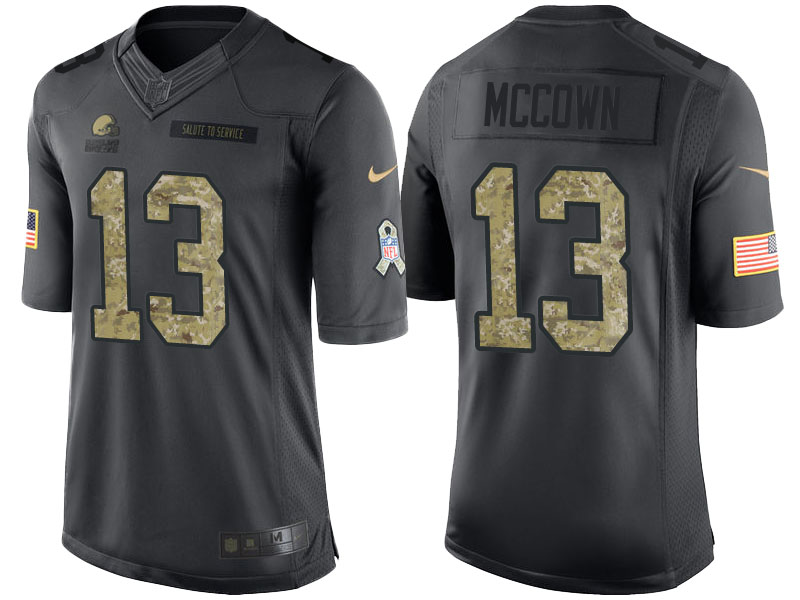 Cleveland Browns #13 Josh McCown Anthracite Camo 2016 Salute to Service Limited Jersey