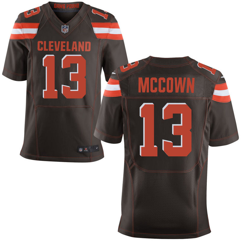 Cleveland Browns #13 Josh McCown Brown Elite Jersey