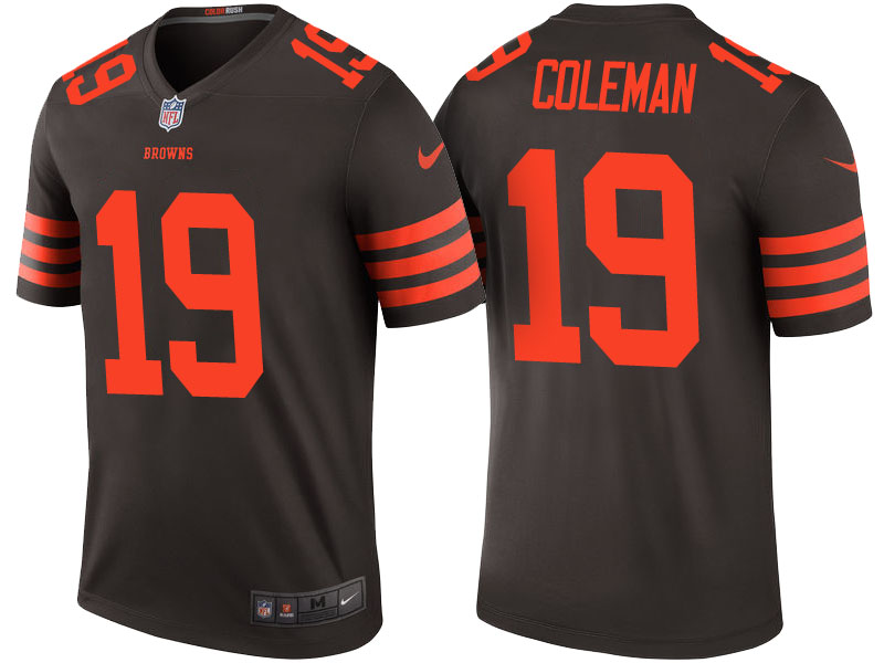 Cleveland Browns #19 Corey Coleman Brown Color Rush Legend Jersey - Light Up Thursday Night