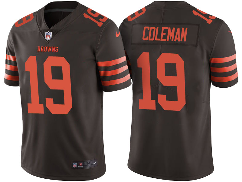 Light Up Thursday Night - Cleveland Browns #19 Corey Coleman Brown Color Rush Limited Jersey