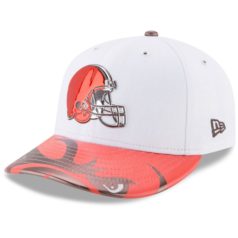 Cleveland Browns White 2017 NFL Draft Official On Stage Low Profile 59FIFTY Fitted Hat