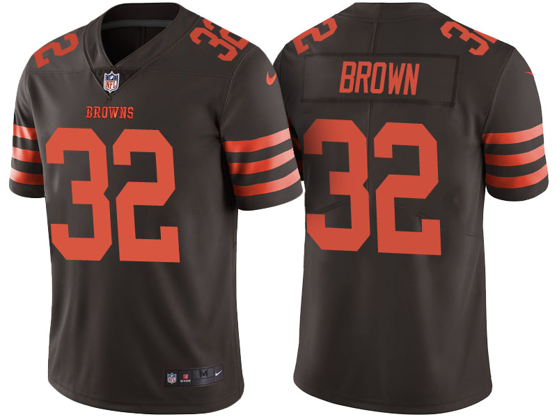 Light Up Thursday Night - Cleveland Browns #32 Jim Brown Brown Color Rush Limited Jersey