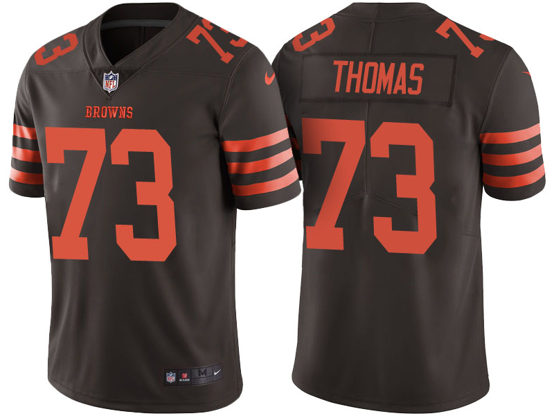 Light Up Thursday Night - Cleveland Browns #73 Joe Thomas Brown Color Rush Limited Jersey