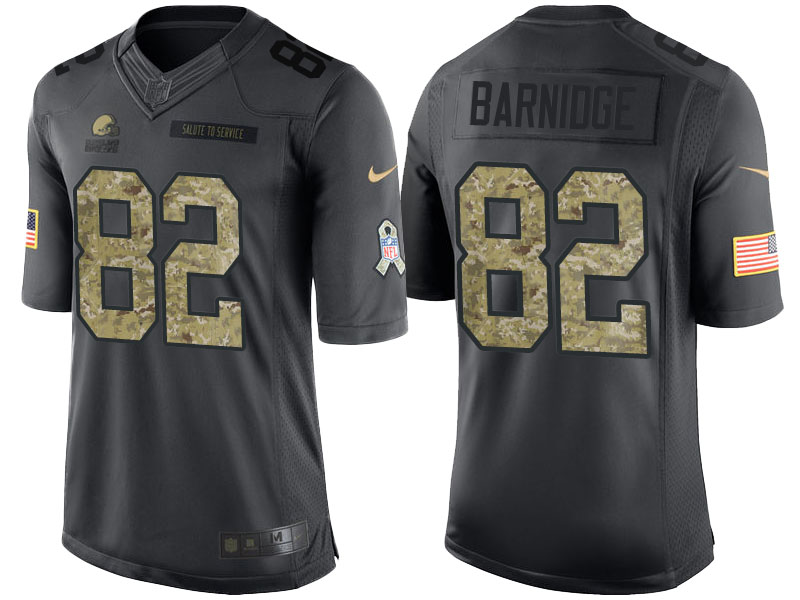 Cleveland Browns #82 Gary Barnidge Camo Anthracite 2016 Salute to Service Limited Jersey