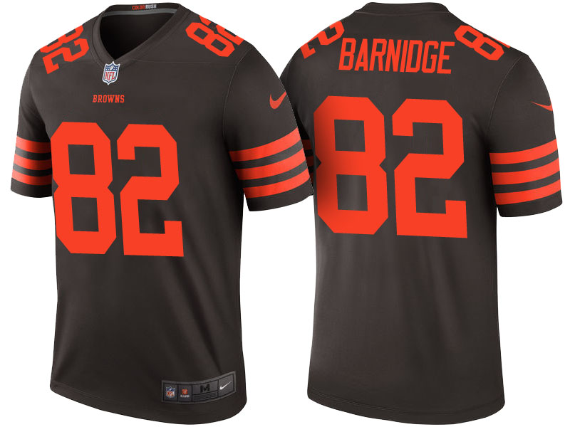 Cleveland Browns #82 Gary Barnidge Brown Color Rush Legend Jersey - Light Up Thursday Night