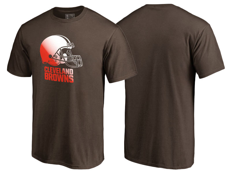 Cleveland Browns Brown Gradient Logo T-Shirt