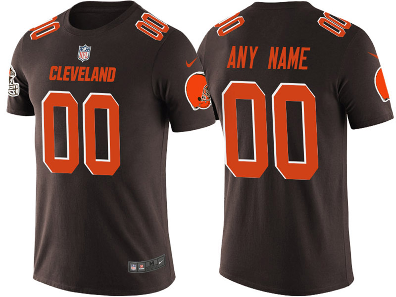 Cleveland Browns Custom Brown Name & Number T-Shirt