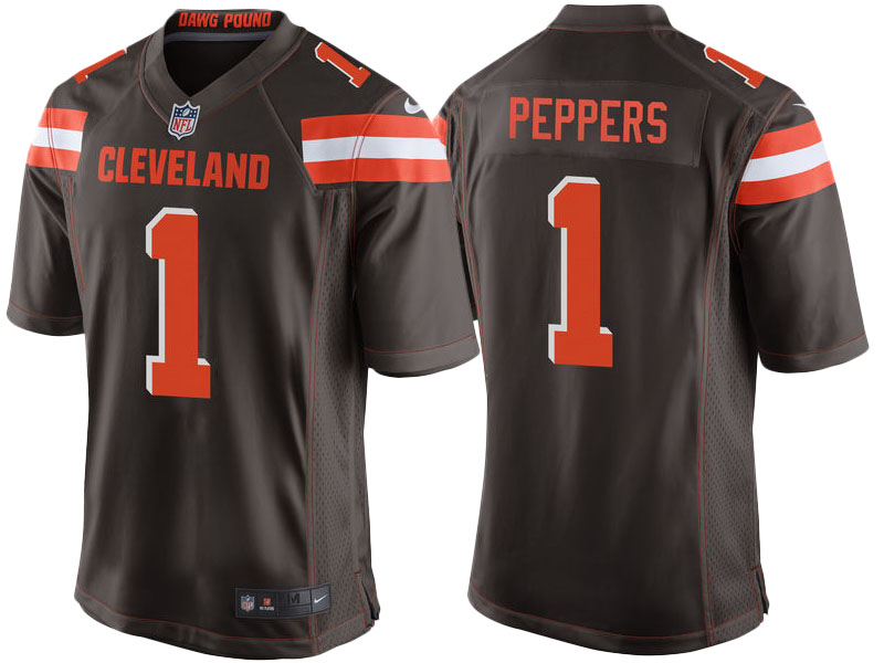 Cleveland Browns Jabrill Peppers Brown 2017 Draft 2nd First Round Pick Game Jersey