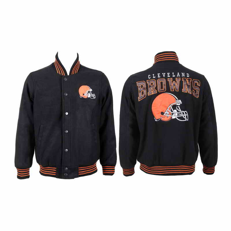 Cleveland Browns JH Design Black Domestic Team Color Jacket