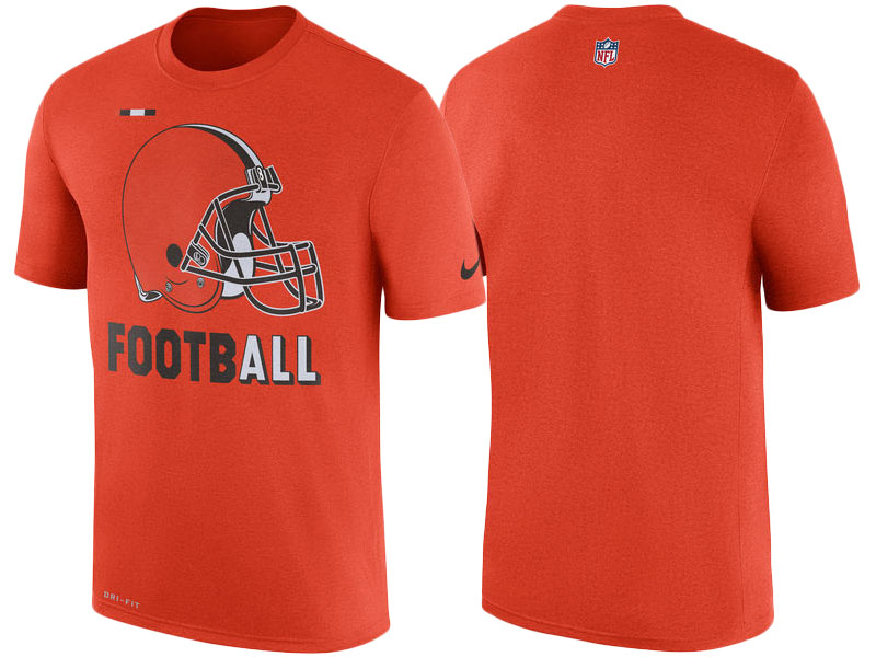 Cleveland Browns Orange Legend Football Performance Short Sleeve T-Shirt