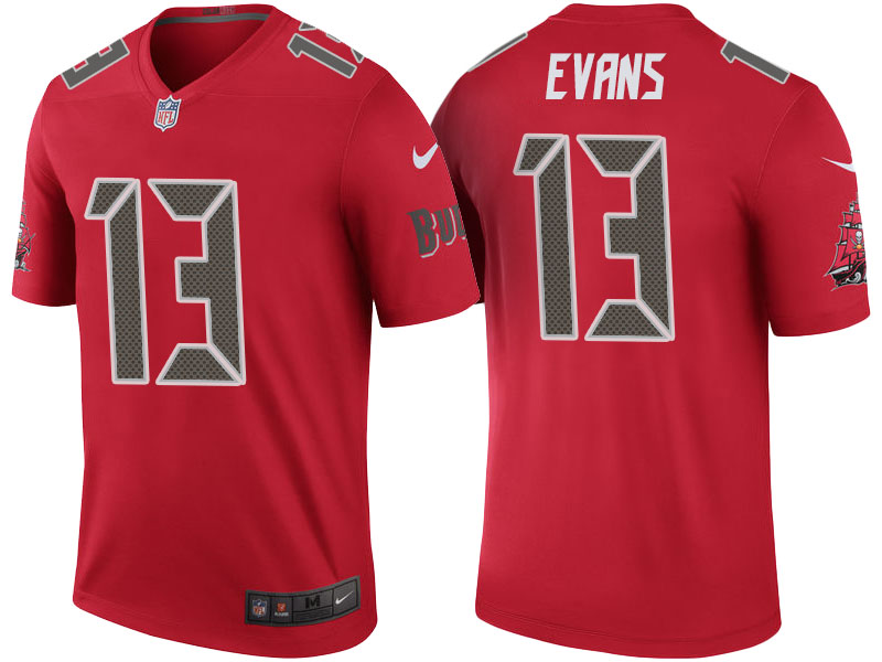 Tampa Bay Buccaneers #13 Mike Evans Red Color Rush Legend Jersey