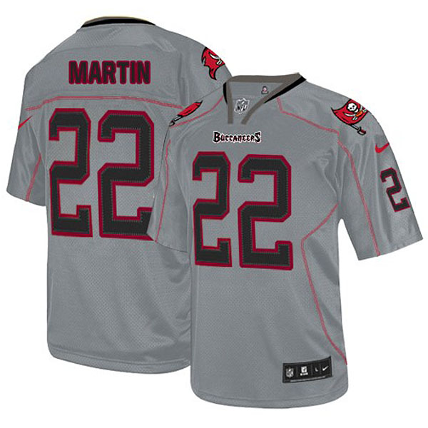 Tampa Bay Buccaneers #22 Doug Martin Gray Lights Out Jersey