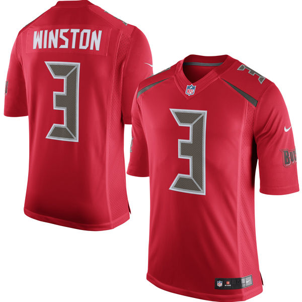 Tampa Bay Buccaneers #3 Jameis Winston Red Color Rush Limited Jersey