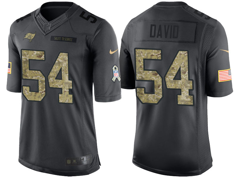 Tampa Bay Buccaneers #54 Lavonte David Camo Anthracite 2016 Salute to Service Limited Jersey