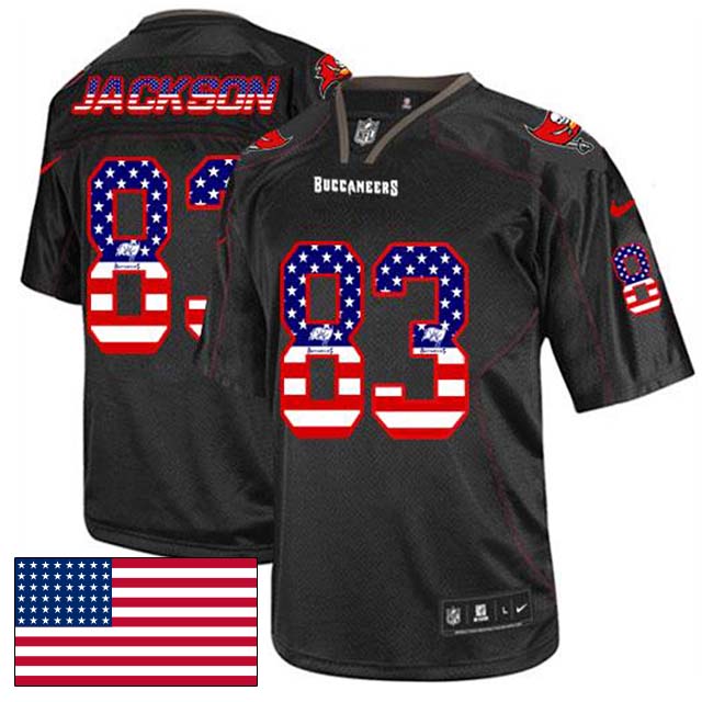 Tampa Bay Buccaneers #83 Vincent Jackson Black USA Flag Fashion Jersey