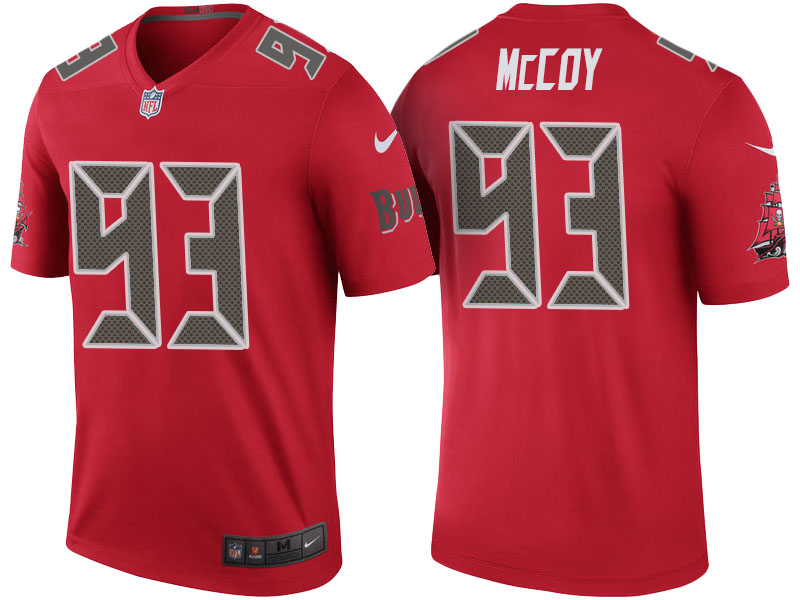 Tampa Bay Buccaneers #93 Gerald McCoy Red Color Rush Legend Jersey