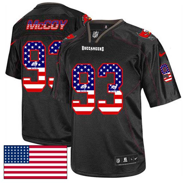 Tampa Bay Buccaneers #93 Gerald McCoy Black USA Flag Fashion Jersey