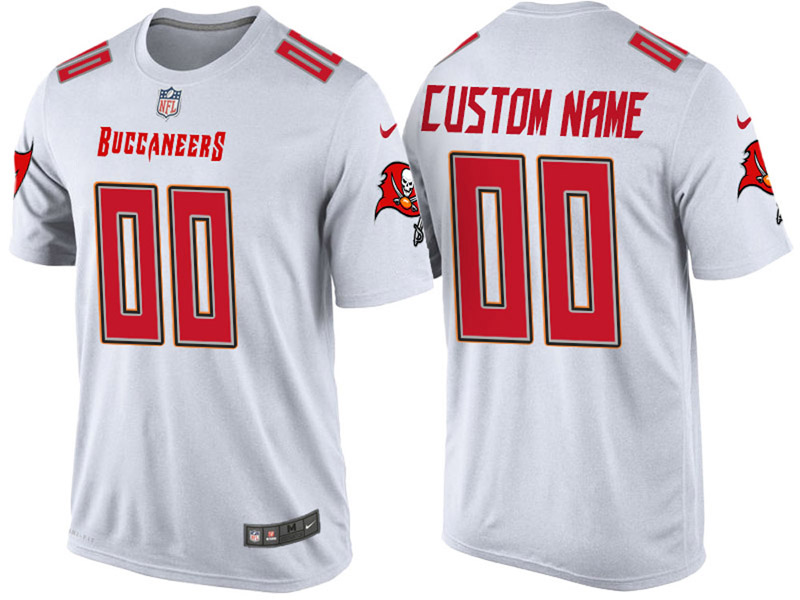 Tampa Bay Buccaneers Custom White Name & Number T-Shirt