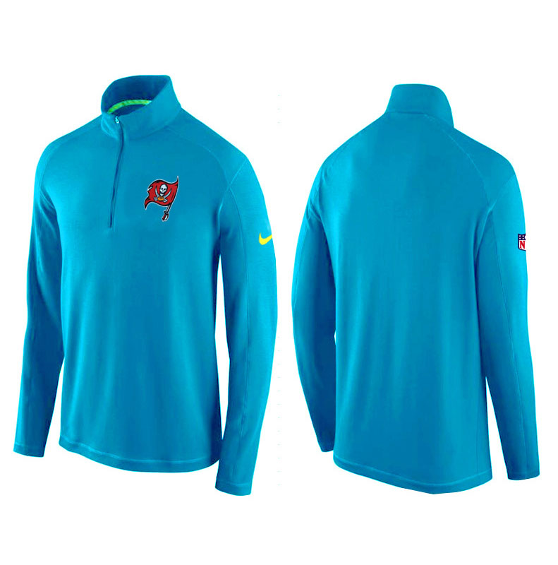 Tampa Bay Buccaneers Cyan Game Day Half-Zip Knit Performance Tri-Blend Jacket