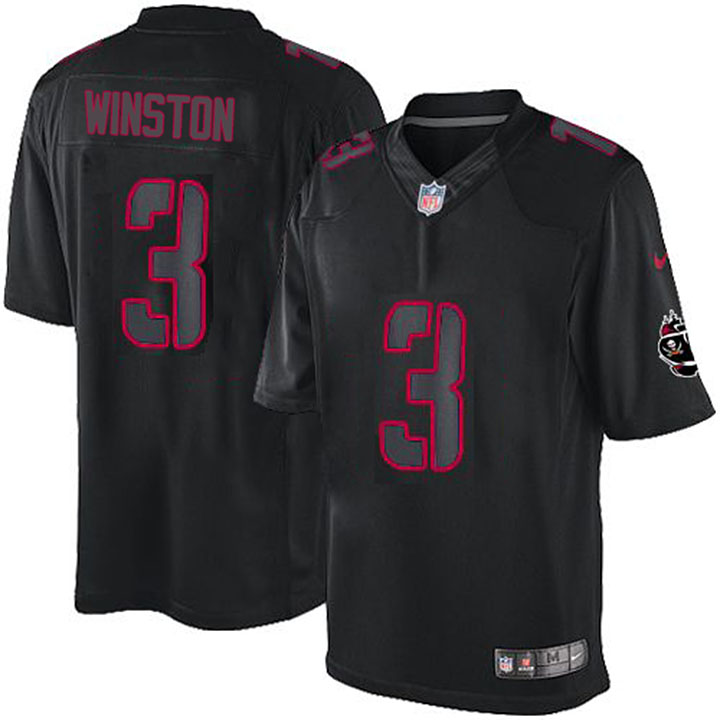 Tampa Bay Buccaneers #3 Jameis Winston Impact Limited Black Jersey