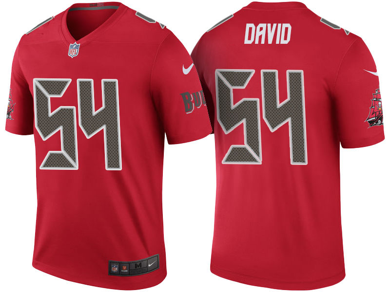 Tampa Bay Buccaneers #54 Lavonte David Red Color Rush Legend Jersey