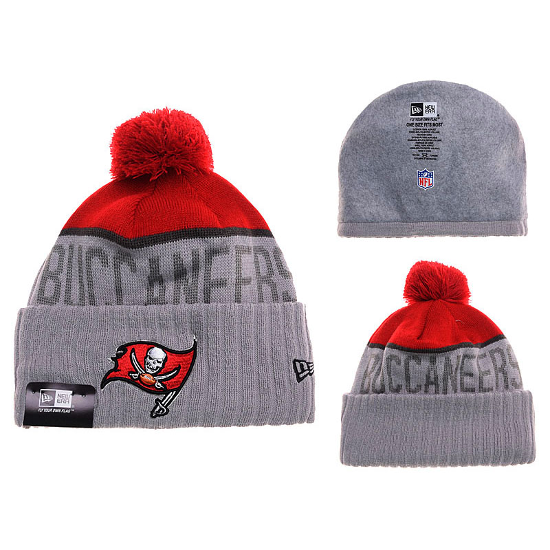 Men's Tampa Bay Buccaneers New Era Gray Sport Knit Hat With Pom