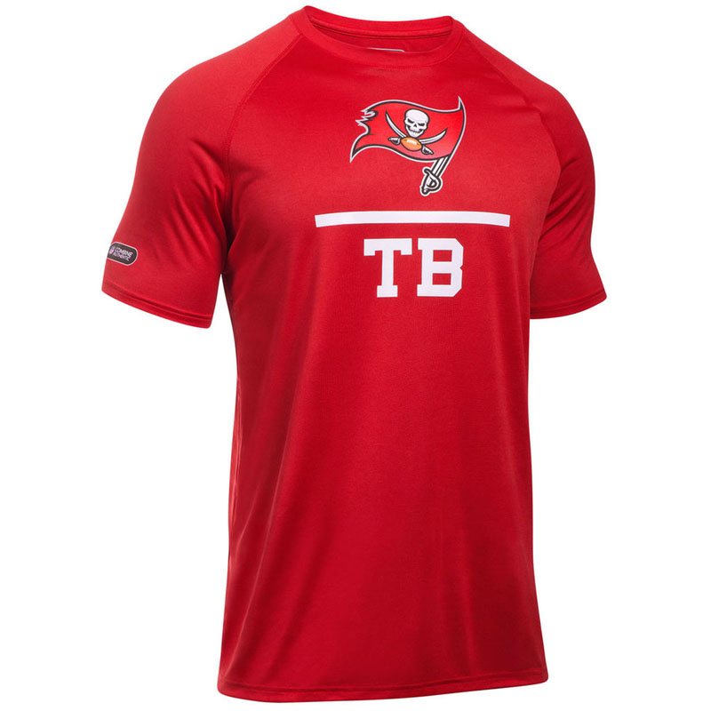 Tampa Bay Buccaneers Red Under Armour Combine Authentic Lockup Tech T-Shirt