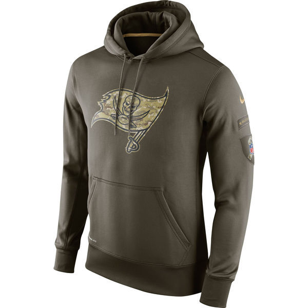 Tampa Bay Buccaneers Salute To Service Olive KO Pullover Hoodie