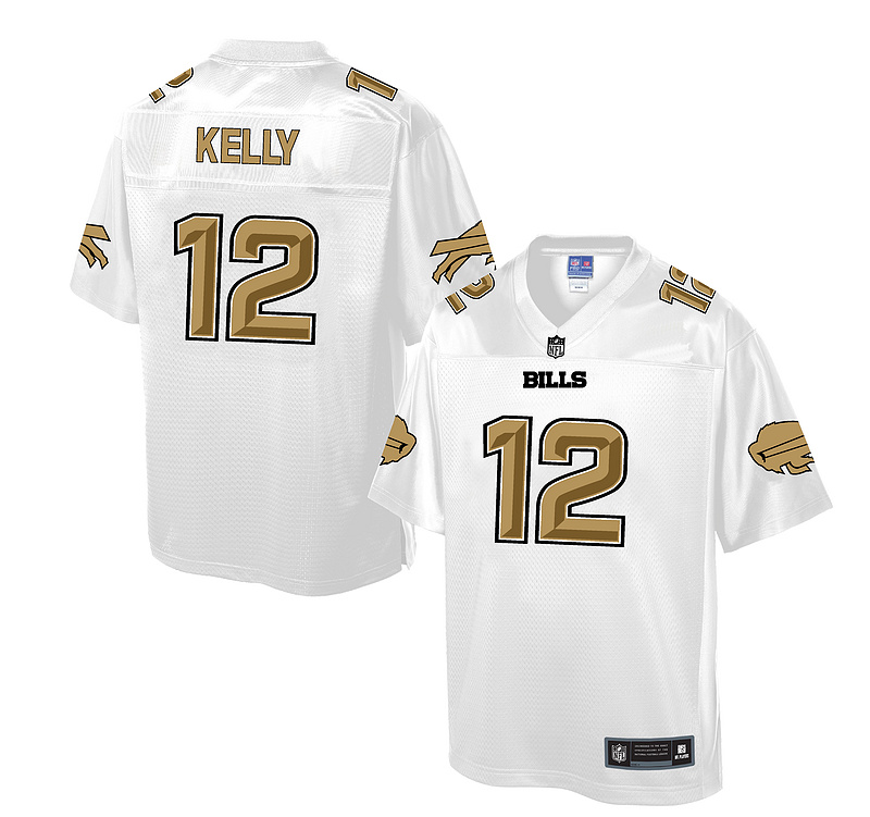 Buffalo Bills #12 Jim Kelly White Pro Line Fashion Jersey