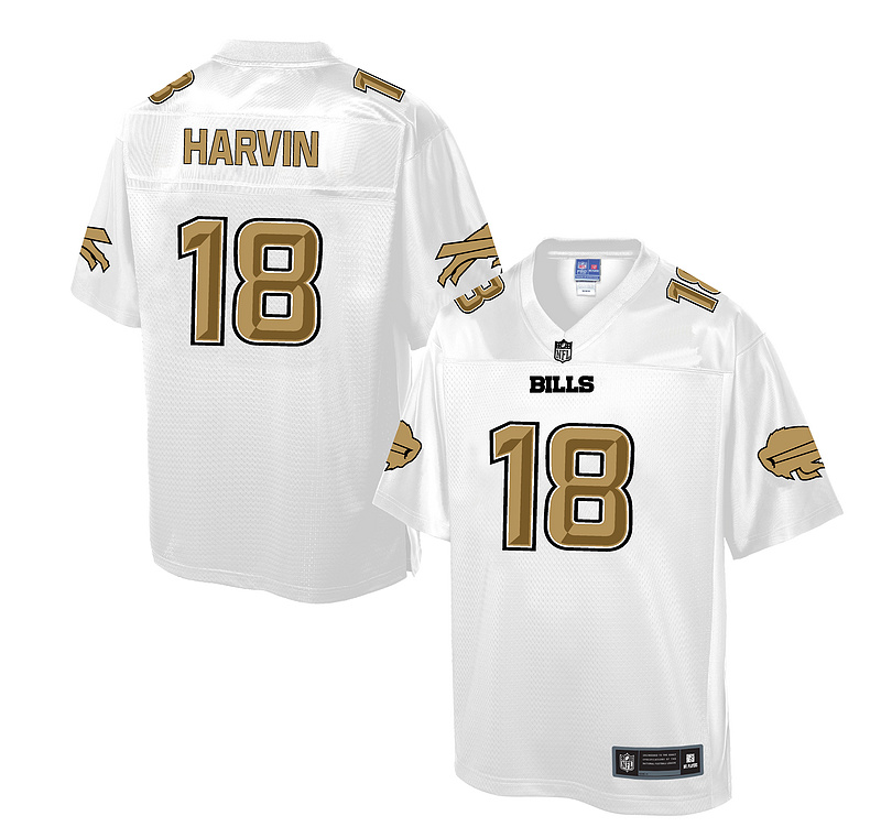 Buffalo Bills #18 Percy Harvin White Pro Line Fashion Jersey