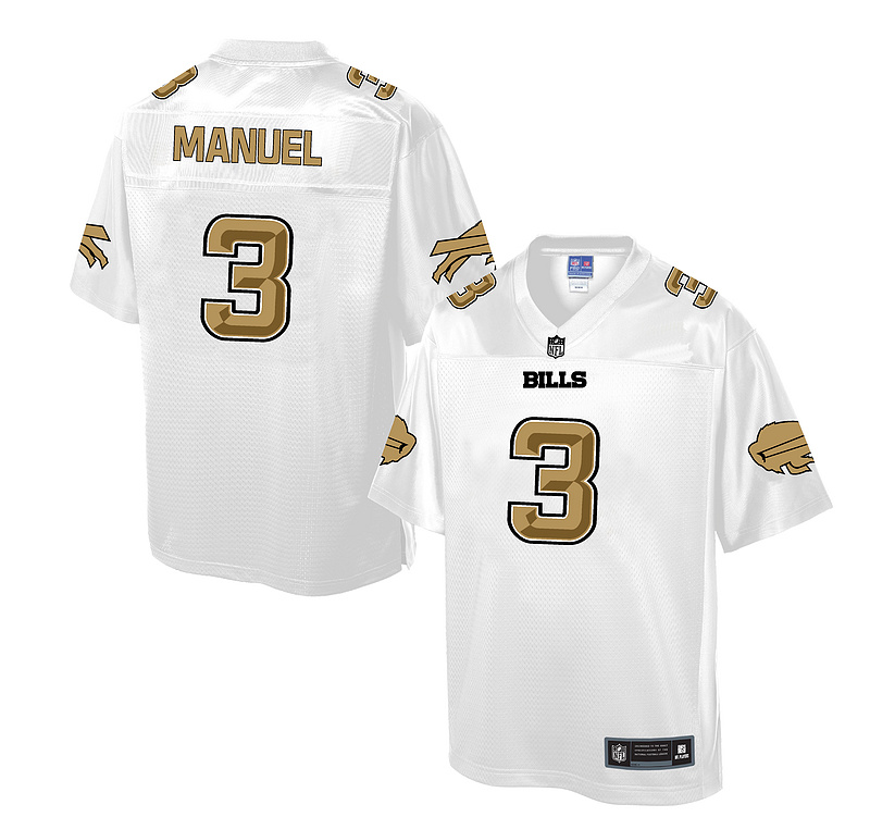 Buffalo Bills #3 EJ Manuel White Pro Line Fashion Jersey