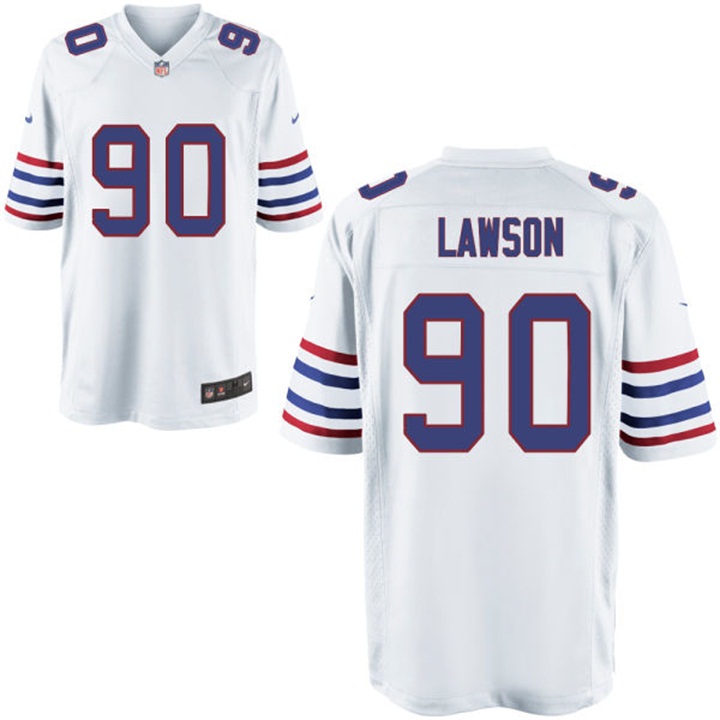 Buffalo Bills #90 Shaq Lawson White Alternate Game Jersey